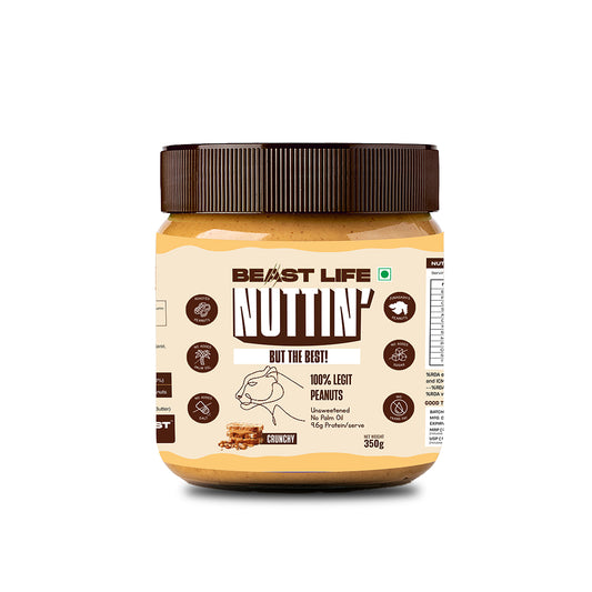 Natural Peanut Butter Crunchy (100% Peanuts, No Palm oil)  | 350gm