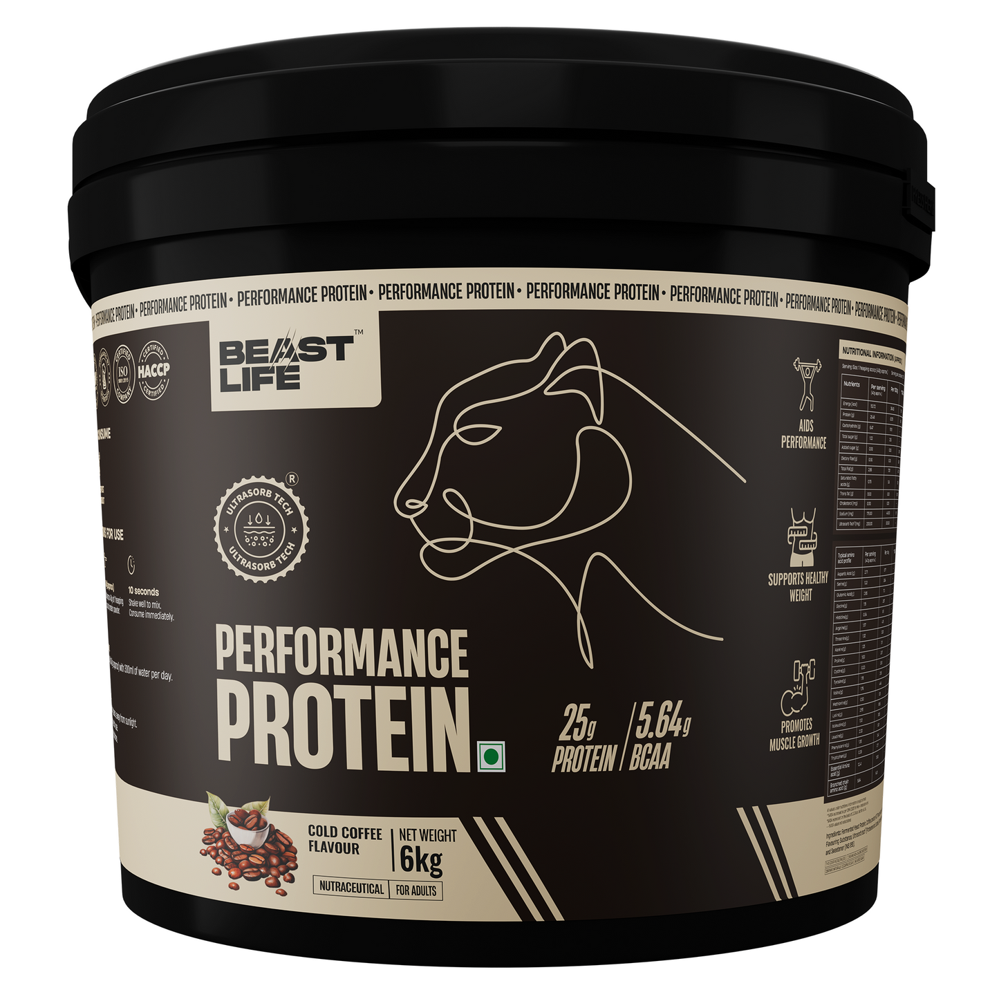 Performance Fermented Yeast Protein with Ultrasorb Tech | Cold Coffee | 6 kg
