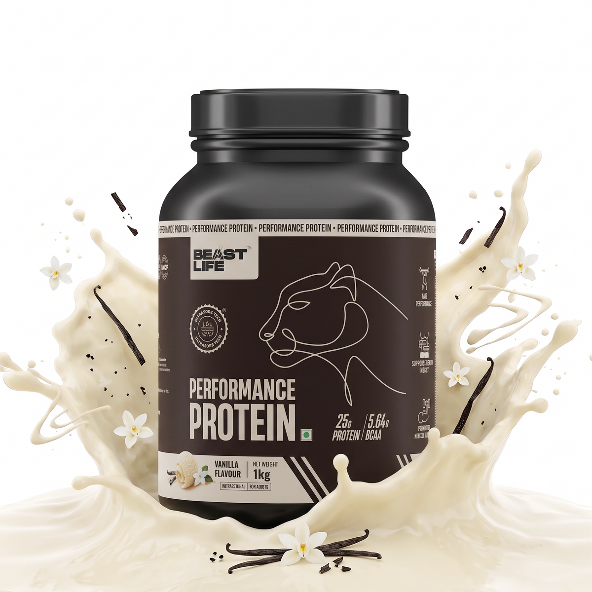 Performance Fermented Yeast Protein with Ultrasorb Tech | Vanilla | 1 kg