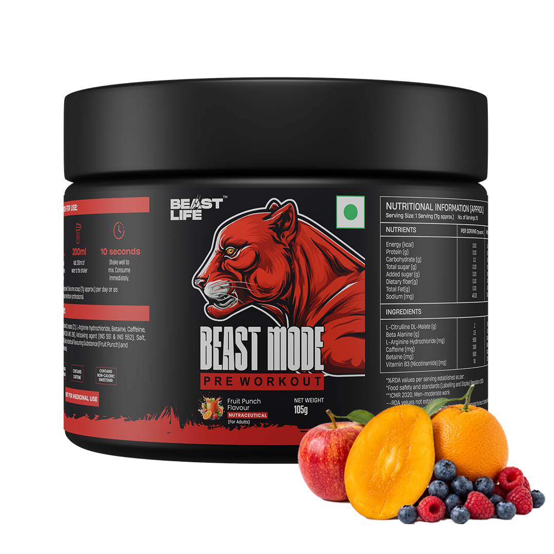 Combo pack | Creatine Nano 400 | Unflavoured | 100 g + Preworkout | Fruit Punch | 105 g