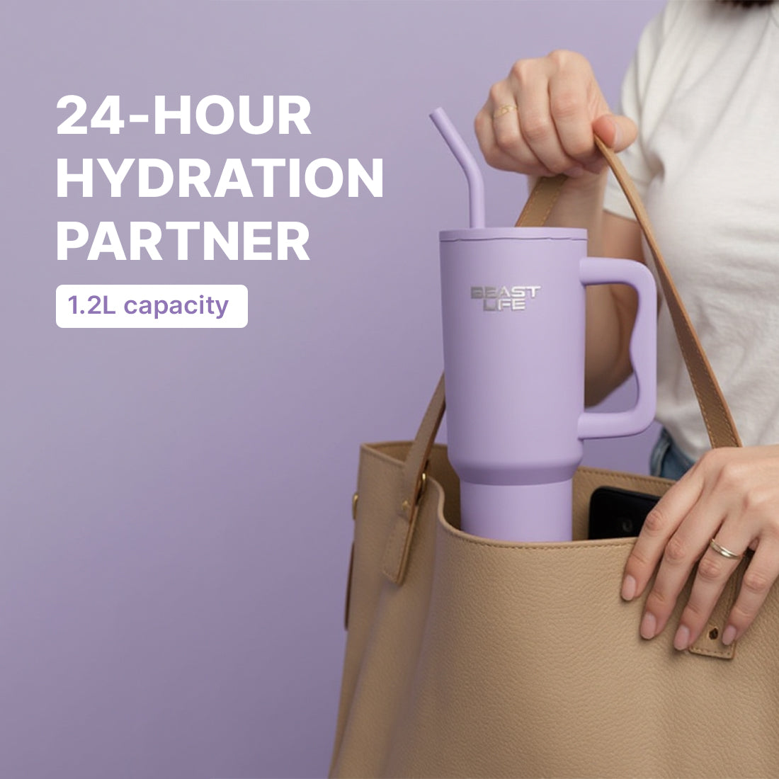Beast Life Tumbler 1.2L - Purple