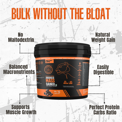 Anabolic Mass Gainer with Ultrasorb Tech (No Maltodextrin) | 5kg