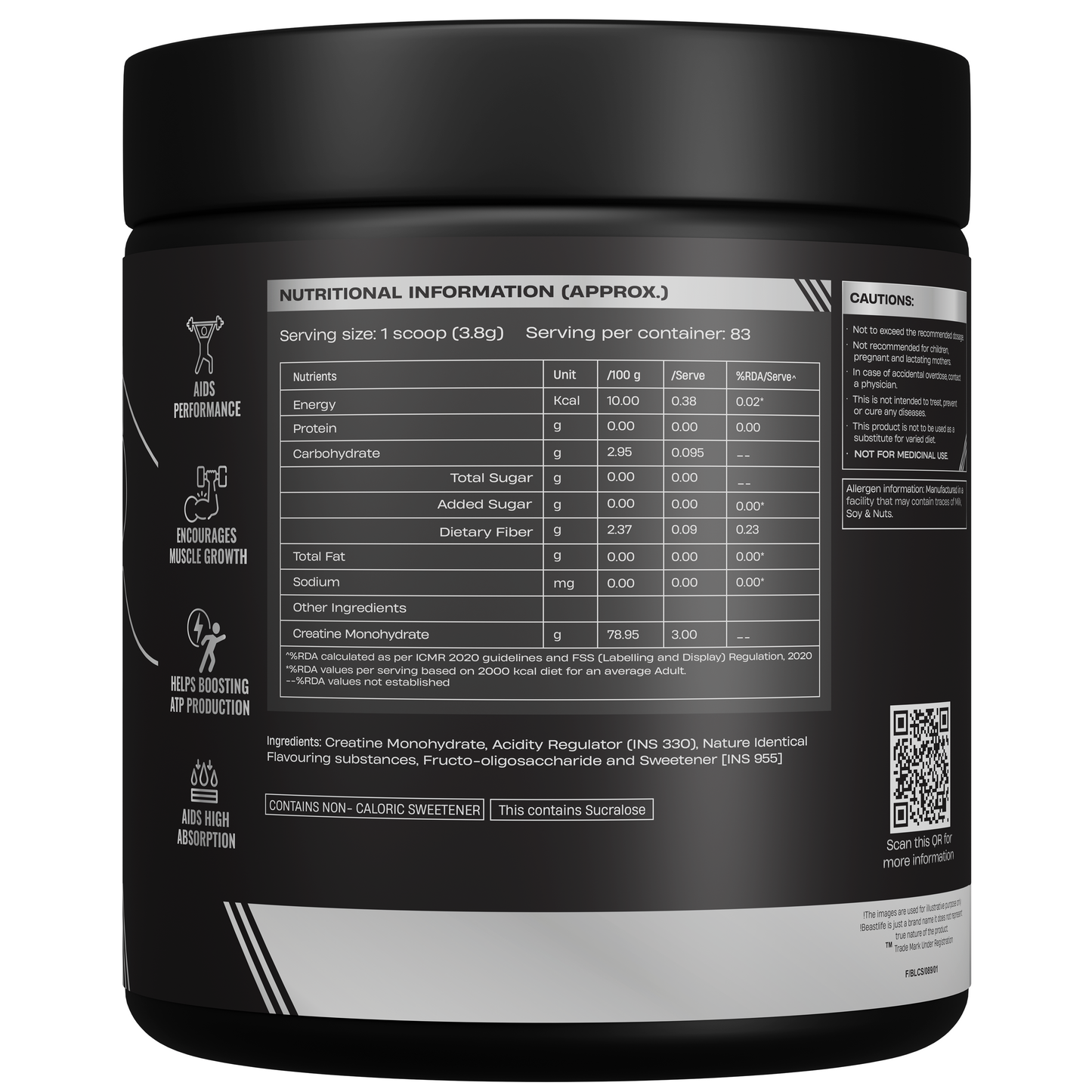 Creatine Monohydrate | Shikanji | 319 g