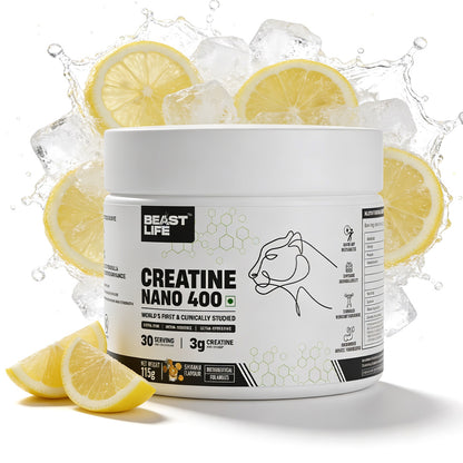World’s First Creatine Nano 400 | Finest & Fastest Absorbing | 2X Strength | Shikanji | 115G
