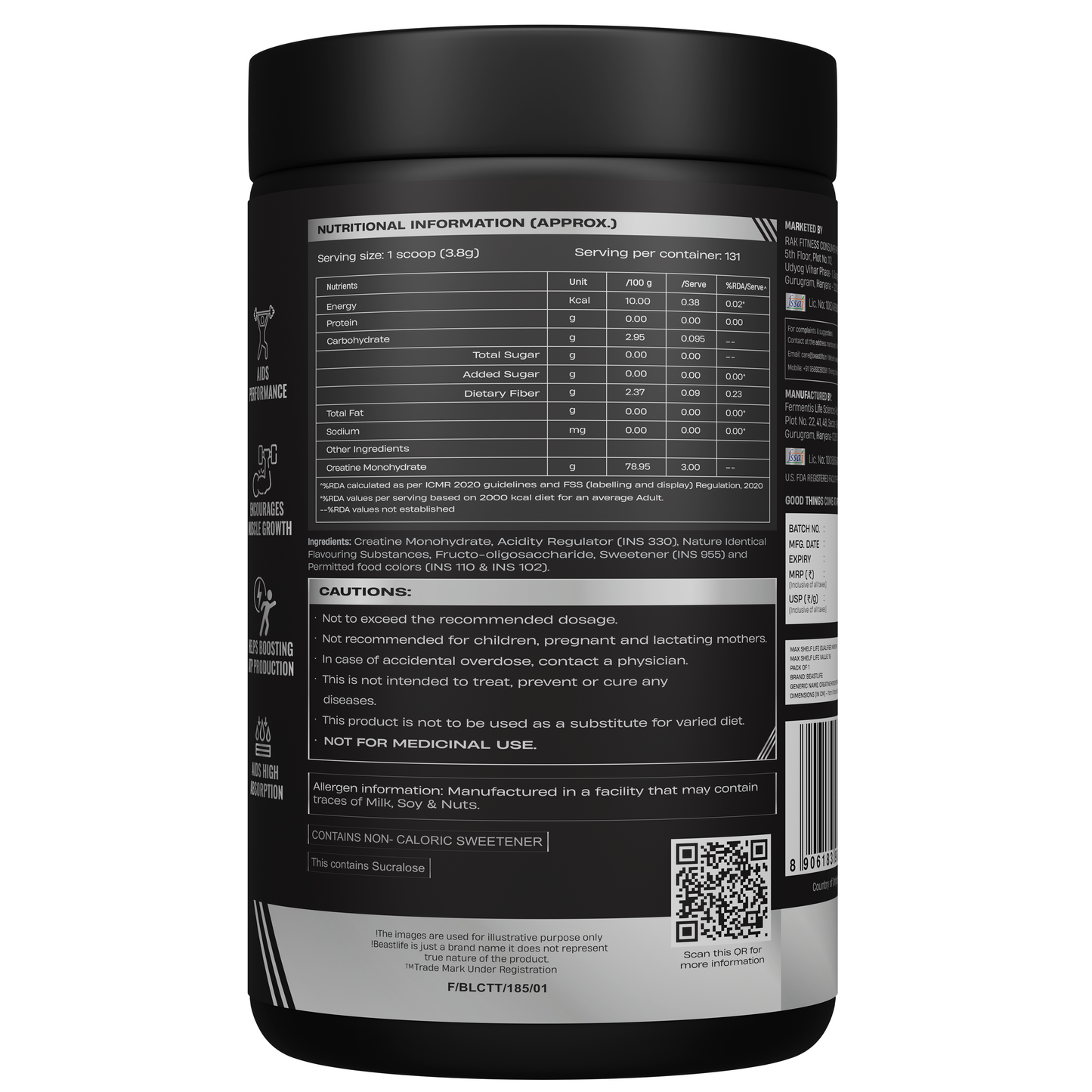 Creatine Monohydrate | Tropical Tango | 500 g