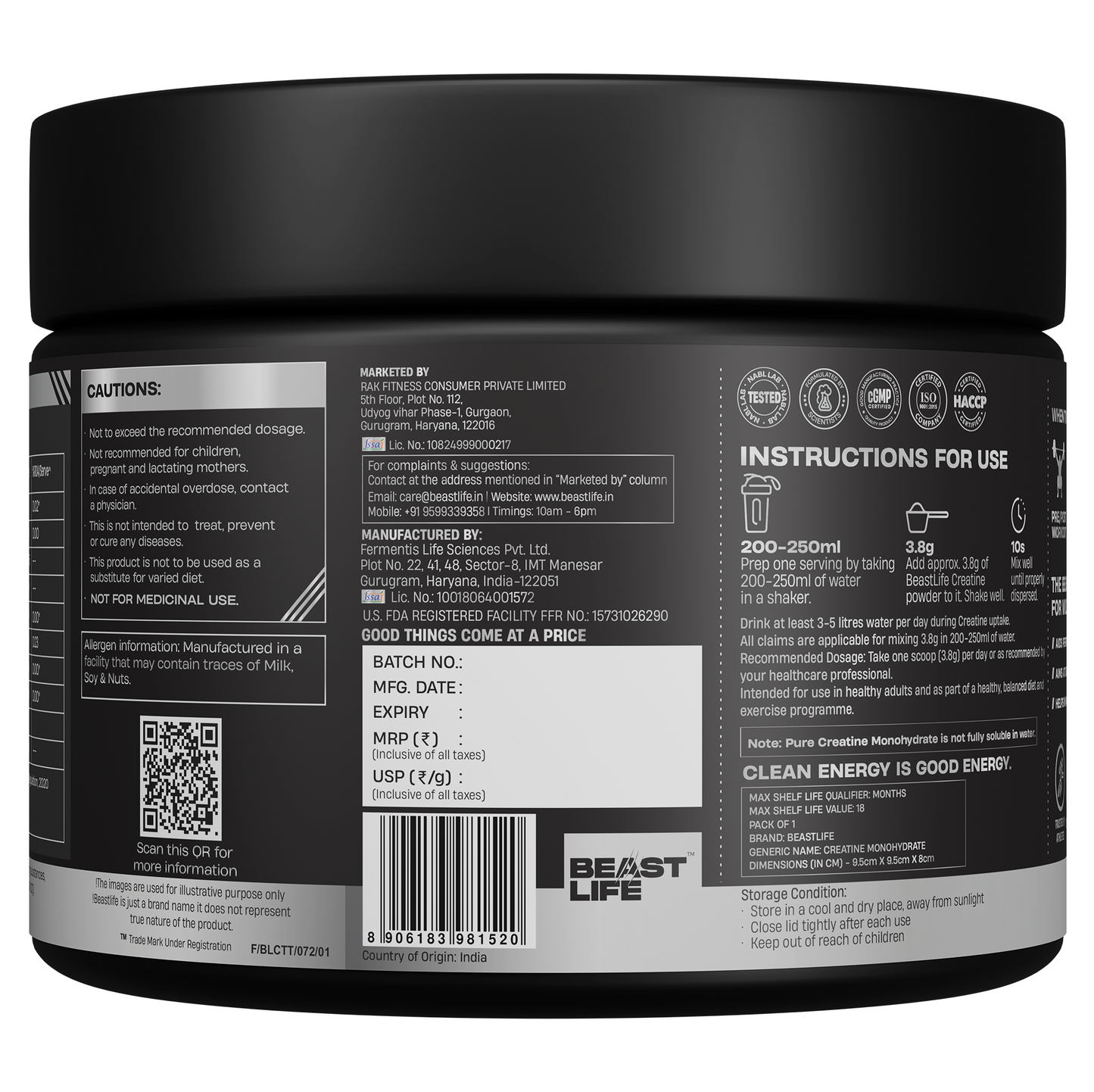 Creatine Monohydrate | Tropical Tango | 125 g