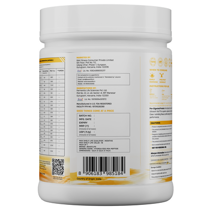 Pre-Digested Hydrolyzed Pea Protein Lemon & Lime flavour 500g