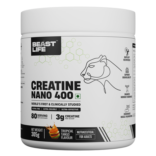 World’s First Creatine Nano 400 | Finest & Fastest Absorbing | 2X Strength | Tropical Tango | 305G