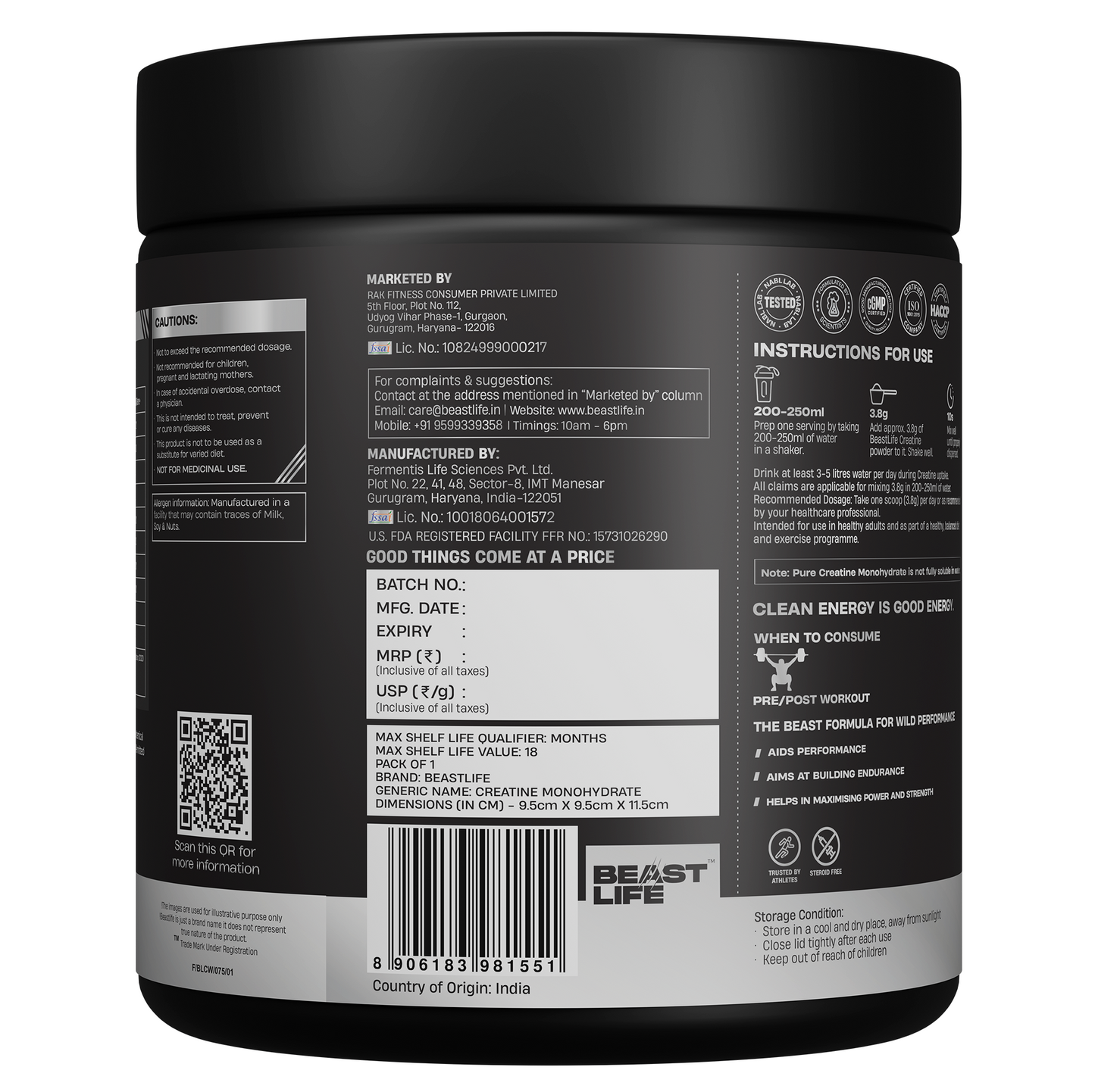 Creatine Monohydrate | Watermelon | 500 g