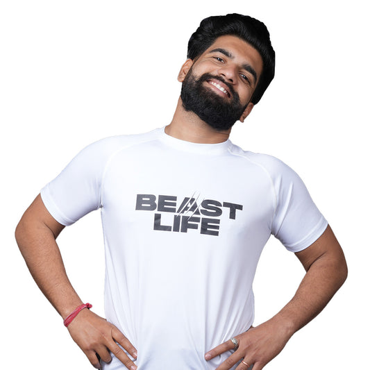 BeastLife Dryfit Flexifit Tee - White