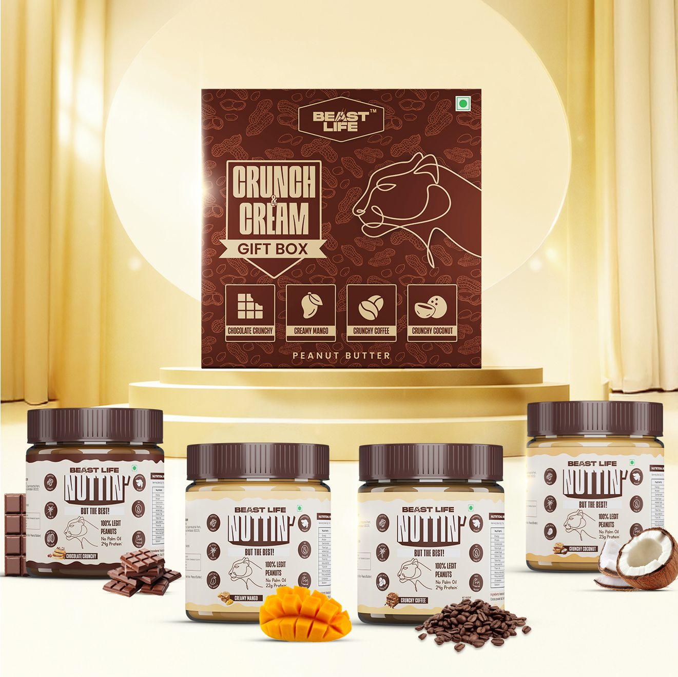 The Crunch & Cream Box | Peanut Butter | 4 Flavours