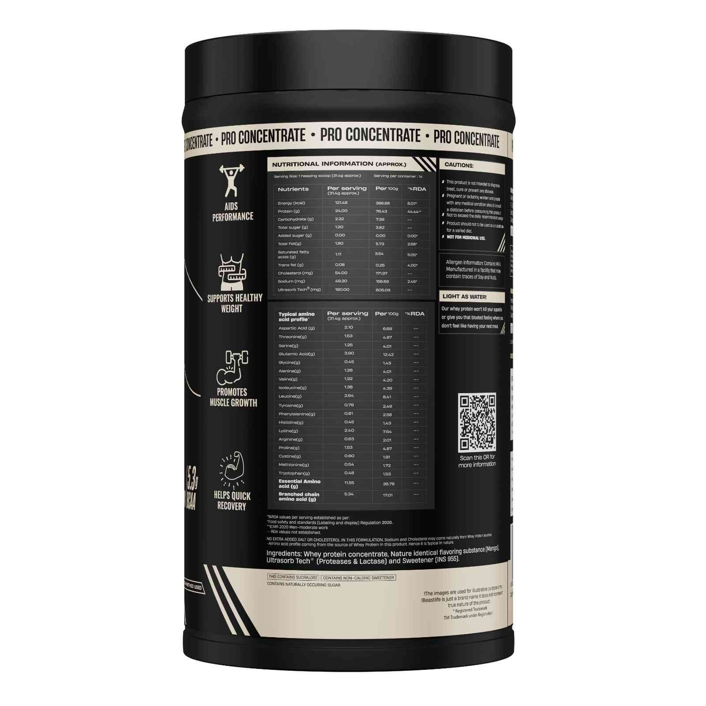 Pro Concentrate Whey Protein Mango 1lbs