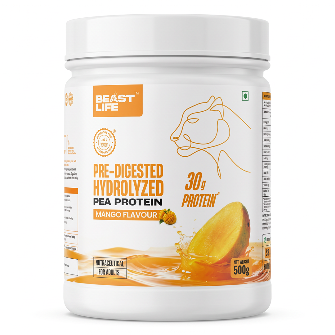 Pre-Digested Hydrolyzed Pea Protein Mango flavour 500g