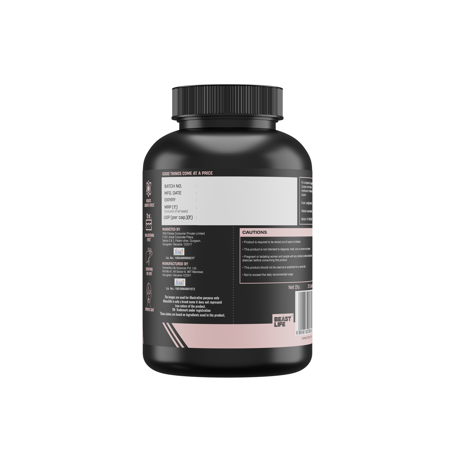 L- GLUTATHIONE+ CAPSULES 90 Days