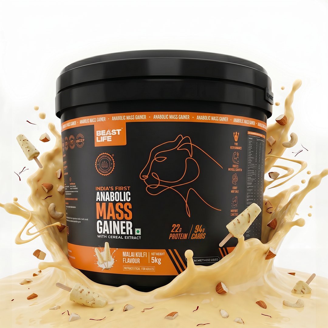 Anabolic Mass Gainer with Ultrasorb Tech | No Maltodextrin | Malai Kulfi | 5 kg