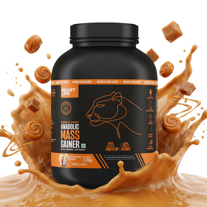 Anabolic Mass Gainer with Ultrasorb Tech | No Maltodextrin | Butterscotch | 2.5kg
