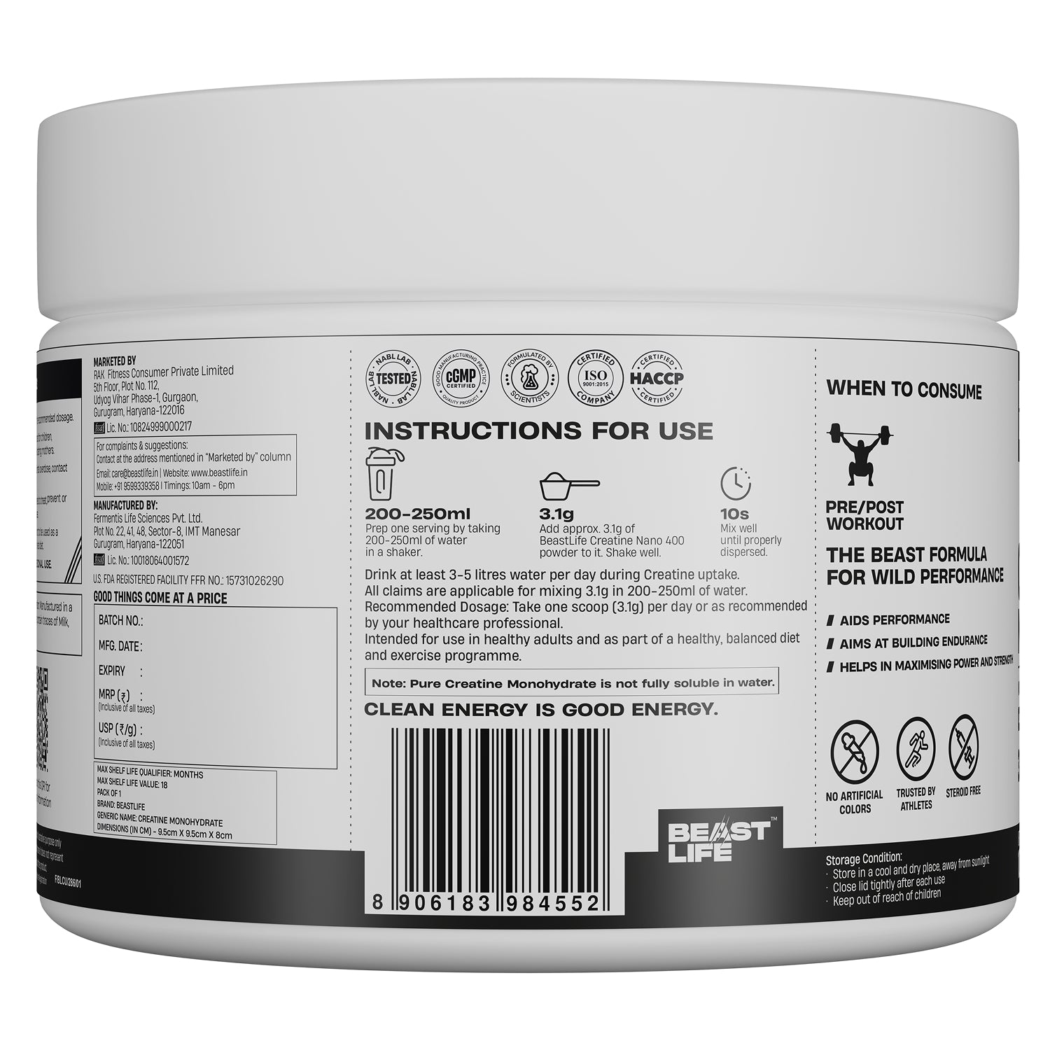 World's First Creatine Nano 400 | Finest & Fastest Absorbing | 2X Stre Beastlife World's First Creatine Nano 400 | Finest & Fastest Absorbing | 2X Stre Beastlife