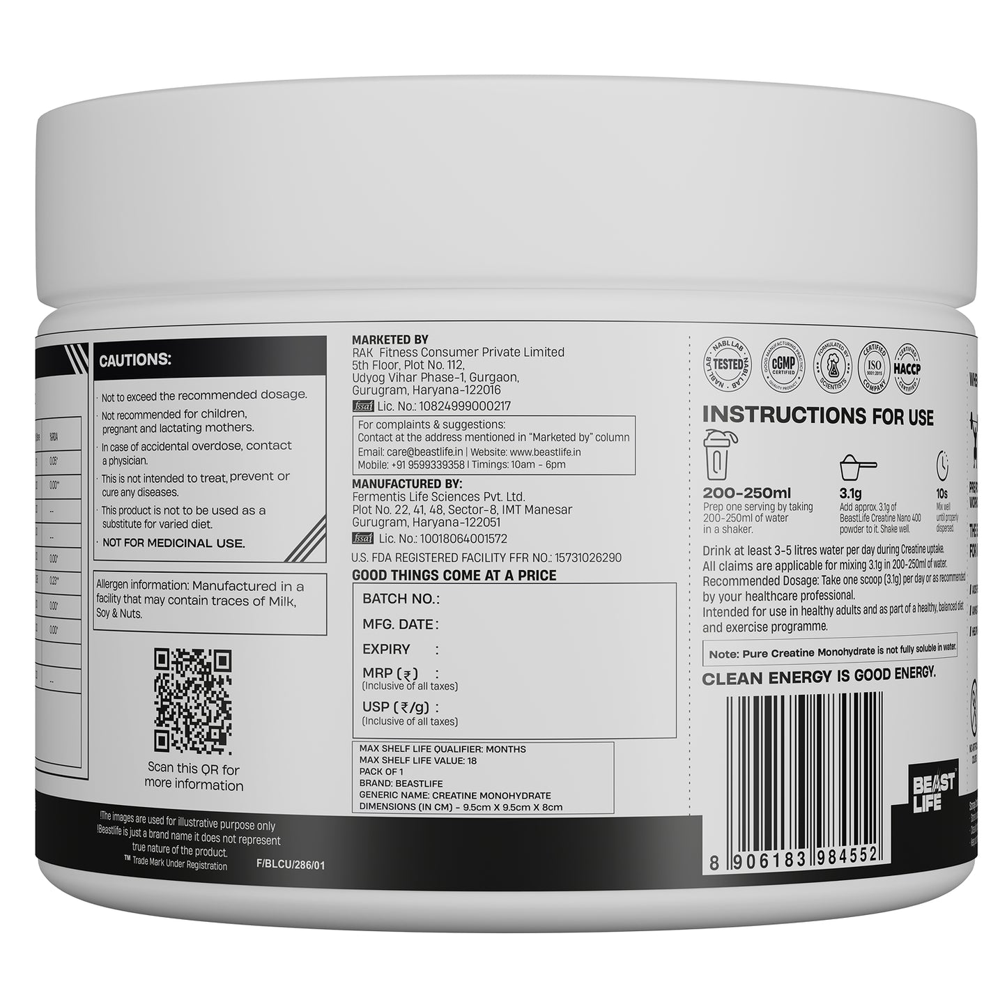 Combo pack | Creatine Nano 400 | Unflavoured | 100 g + Performance Protein | Cold Coffee | 1 kg