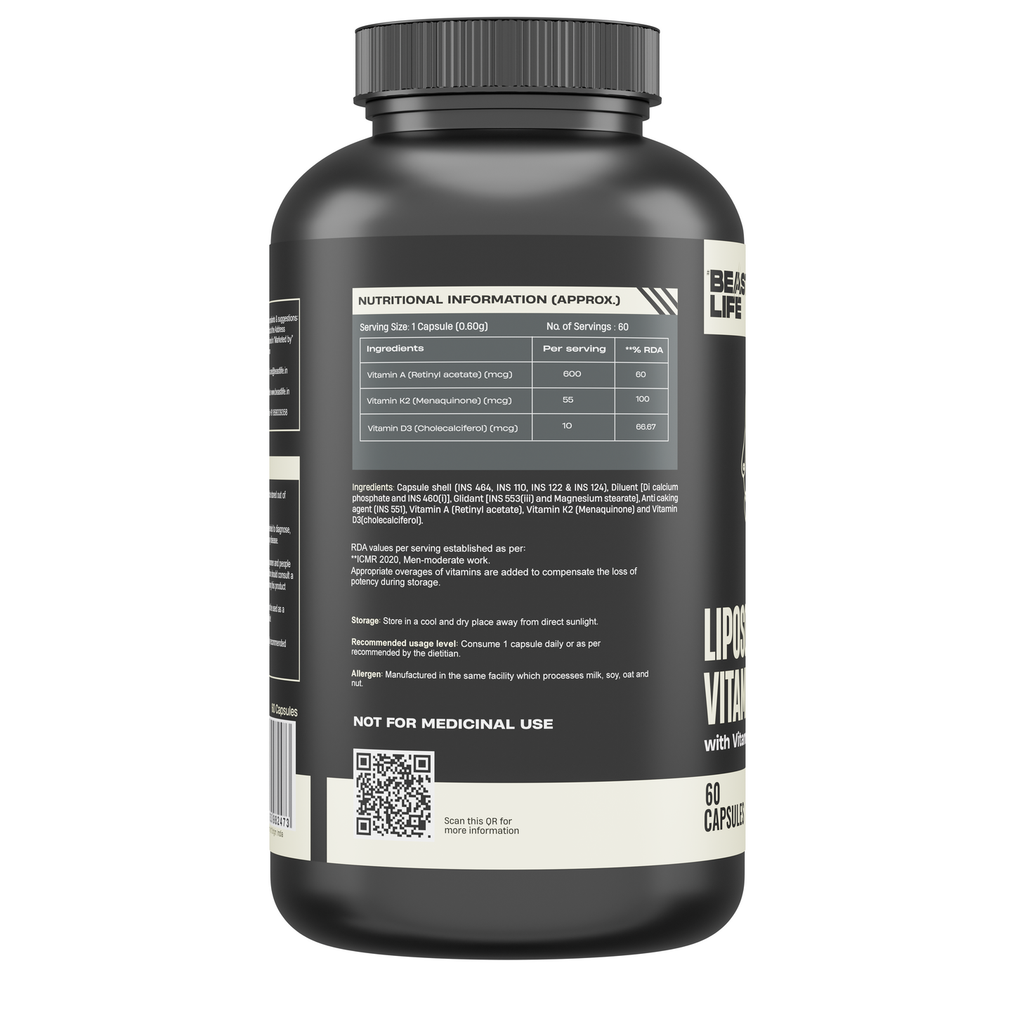 LIPOSOMAL VITAMIN D3 CAPSULES 60N