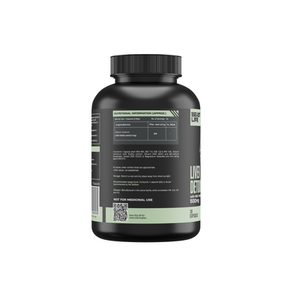 Liver Detox Supplement with Milk Thistle Extract 500mg | Added Multivitamins & Amino Acid with Natural Detoxification Formula | Liver Support Supplement (30 Veg Tablets)