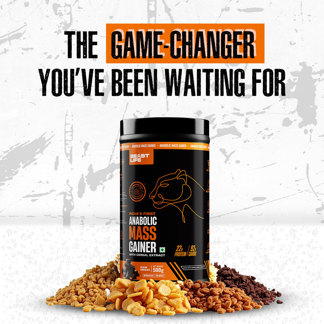 Anabolic Mass Gainer with Ultrasorb Tech | No Maltodextrin | Belgian Chocolate | 500 g