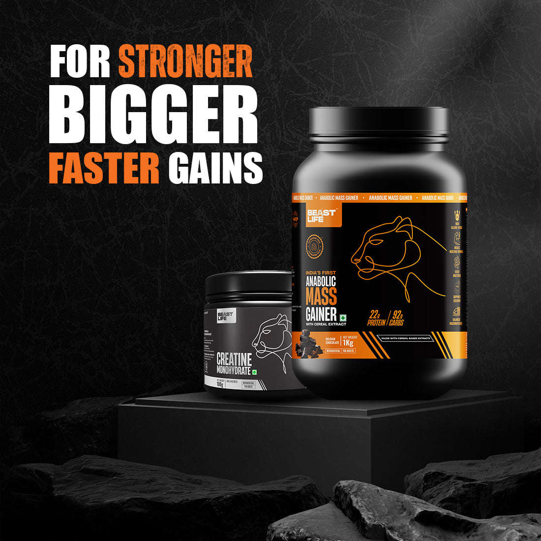 THE BEAST BUILDER KIT | Gainer (1kg) + Creatine (100g)