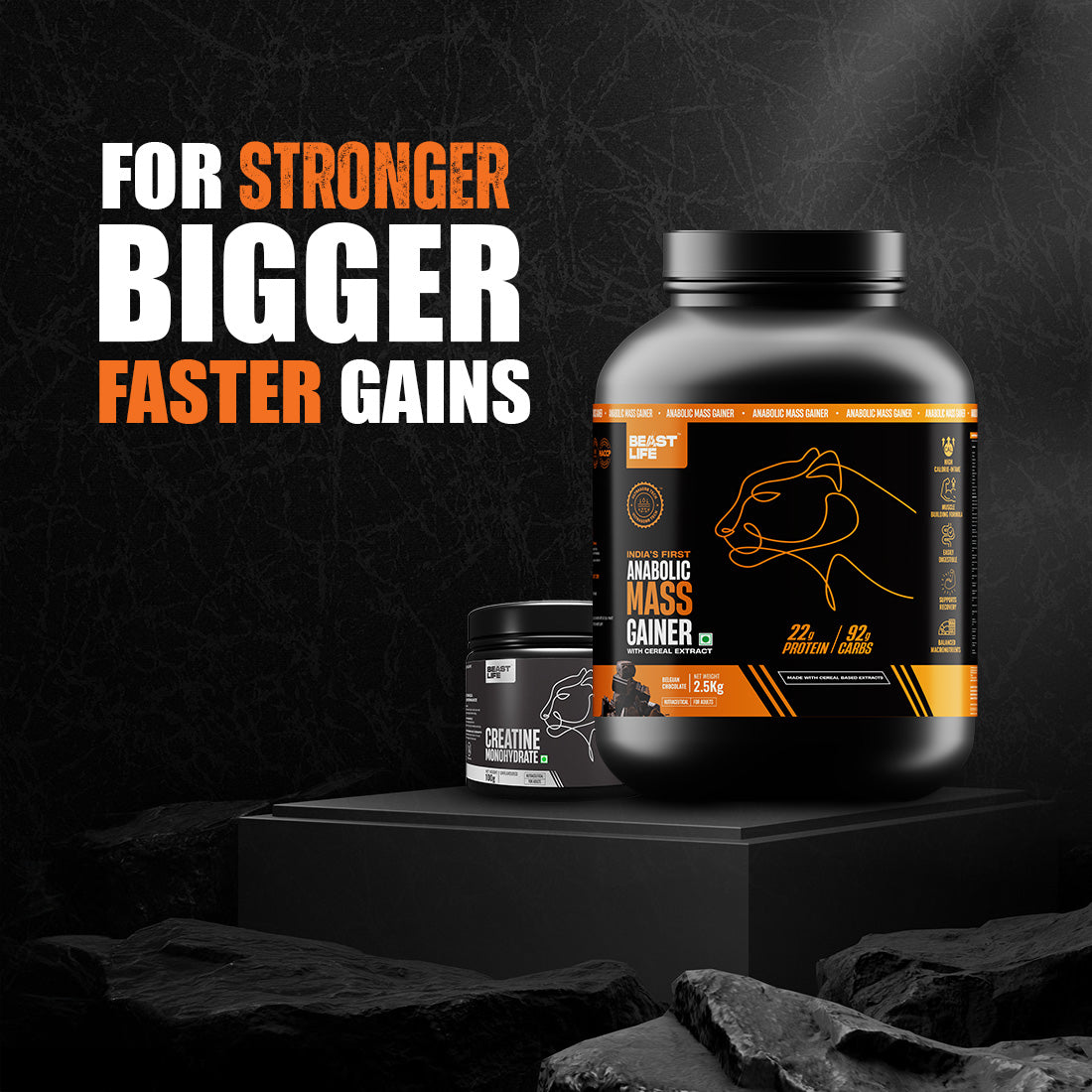 The DOMINANCE DUO | Gainer (2.5kg) + Creatine (249g)