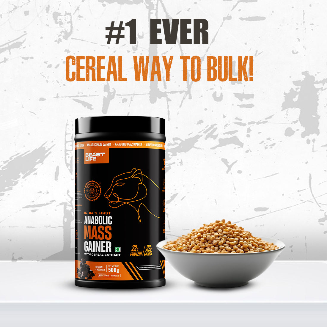 Anabolic Mass Gainer with Ultrasorb Tech | No Maltodextrin | Belgian Chocolate | 500 g