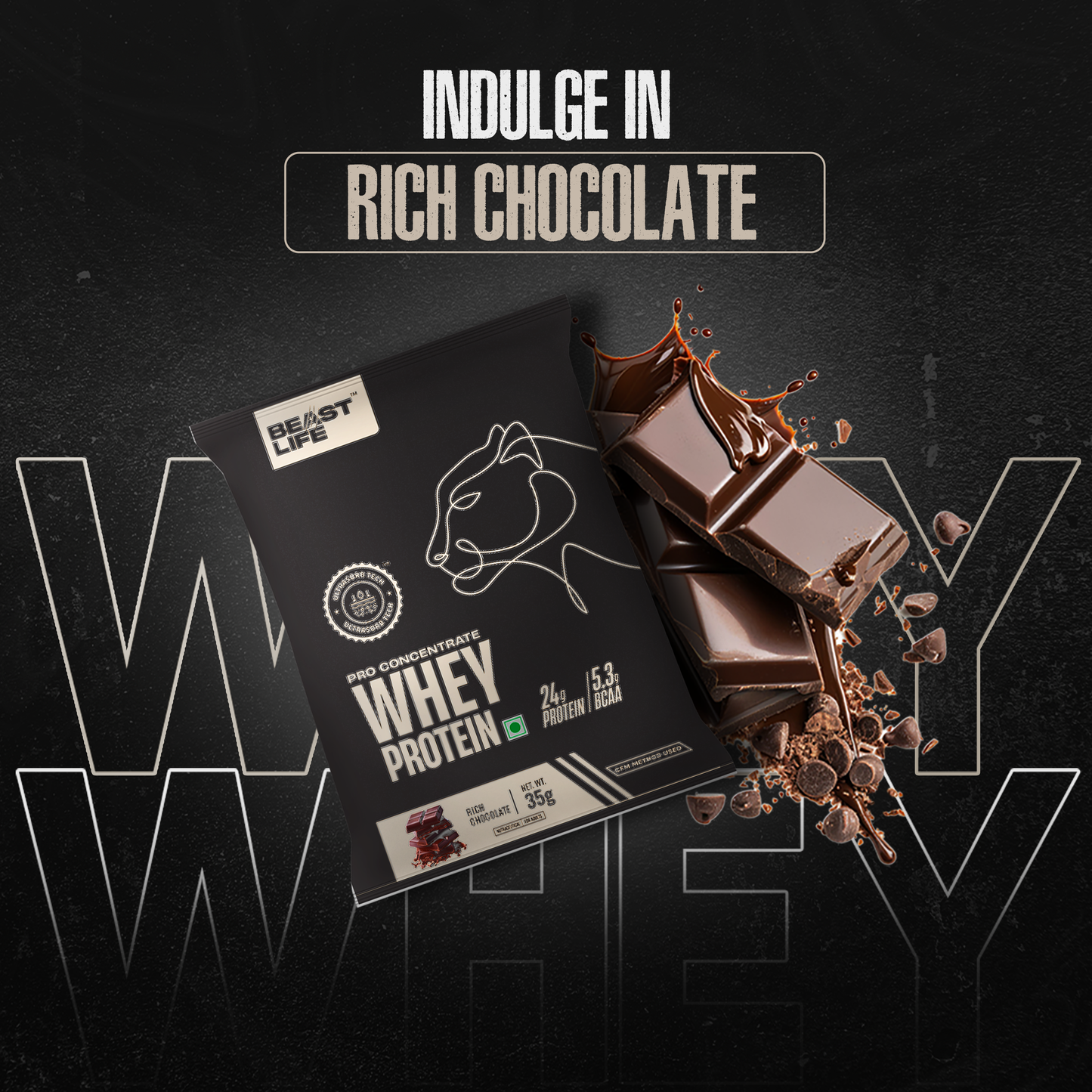 Pro Concentrate Whey Protein Rich Chocolate Sachet  35g