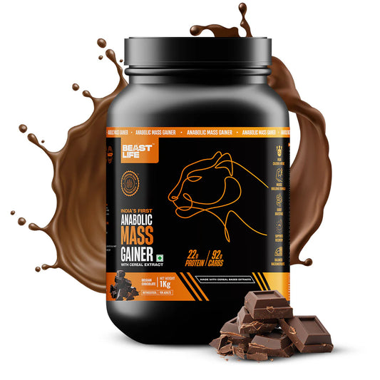 Anabolic Mass Gainer with Ultrasorb Tech | No Maltodextrin | Belgian Chocolate | 1 kg