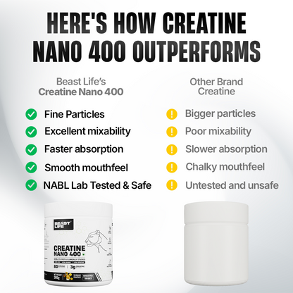 Combo pack | Creatine Nano 400 | Shikanji | 305 g + Performance Protein | Cold Coffee | 2 kg
