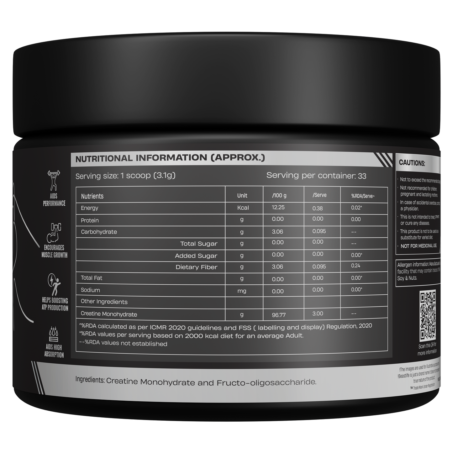 Super Micronized Creatine Monohydrate | 100G